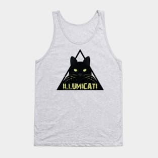 illumicati funny cat Tank Top